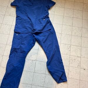 Figs Royal Blue Scrub Set